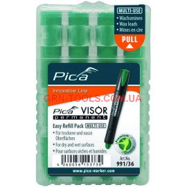 Сменные грифеля, 991/36 для PICA VISOR permanent Longlife Industrial Marker, зеленые