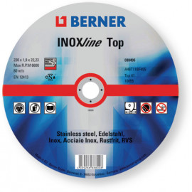 Круги відрізні для нержавіючої сталі INOXline TOP EN 12413