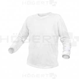 HOEGERT ILM Бавовняна футболка з довгим рукавом, біла, M