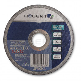 HOEGERT Відрізний диск по металу 115 x 1,0 x 22,23 мм