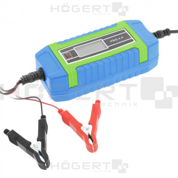 HOEGERT Електронний зарядний пристрій 6V/12V, 140Ah, макс. навантаження 2/4А