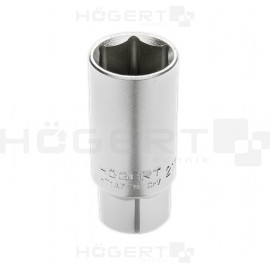 HOEGERT Головка свічкова шестигранна 3/8", 16 мм, CrV