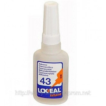 Миттєвий клей LOXEAL ISTANT-43S, для кислотних поверхонь і пористих матеріалів, 20 мл
